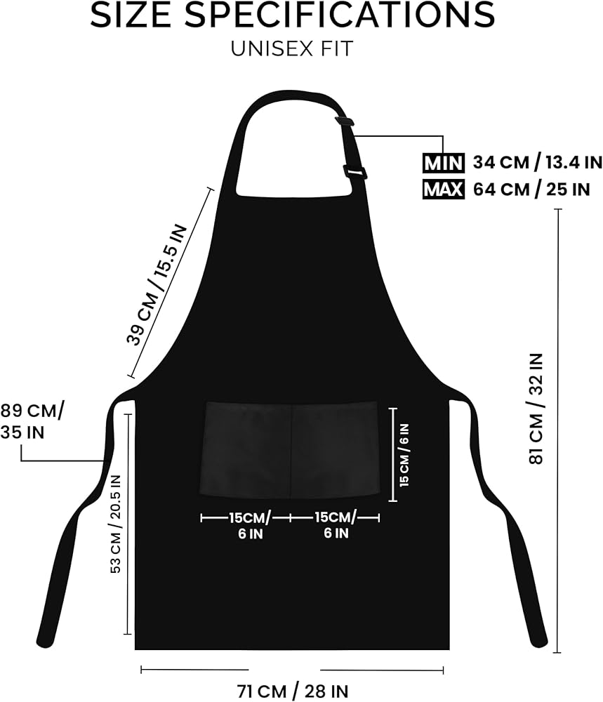 Adjustable Water-Resistant Bib Apron