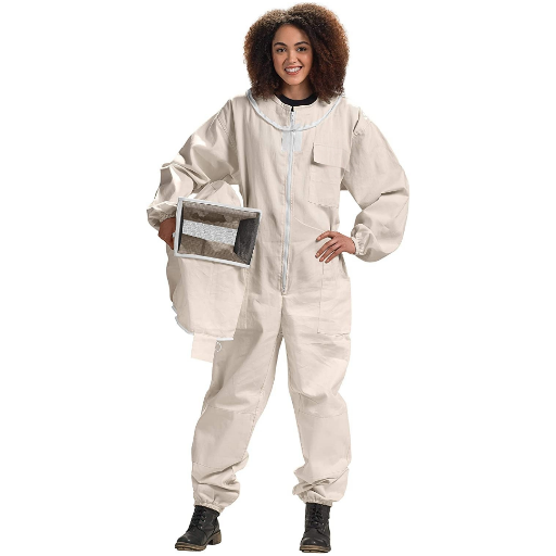 Professional Cotton Beekeeping Suit with Fencing Veil