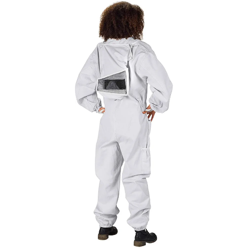 Professional Cotton Beekeeping Suit with Fencing Veil
